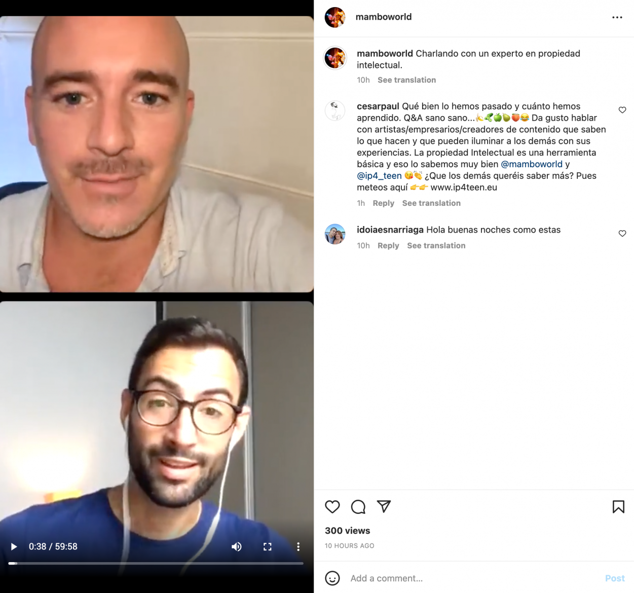 Q&A con mamboworld: conversando sobre copyright en Instagram
